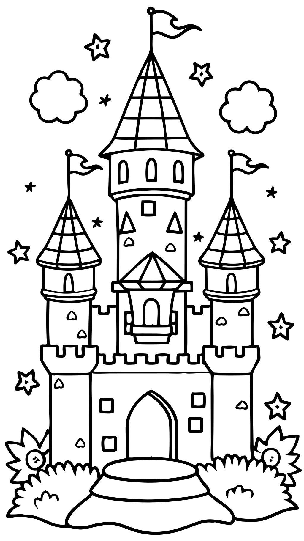 free castle coloring pages